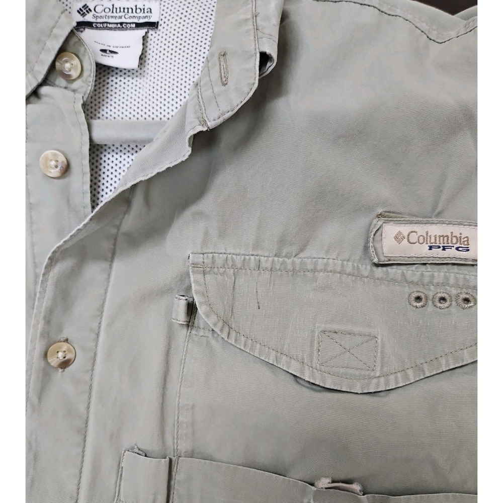 Columbia Vented Fishing Shirt Men's Size Large Short Sleeve Button Up